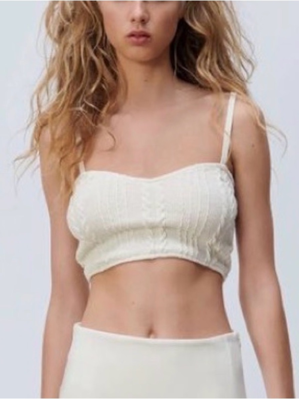 ZARA Sweetheart Crop Top